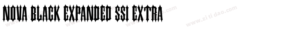 Nova Black Expanded SSi Extra Bold Expanded Italic字体转换